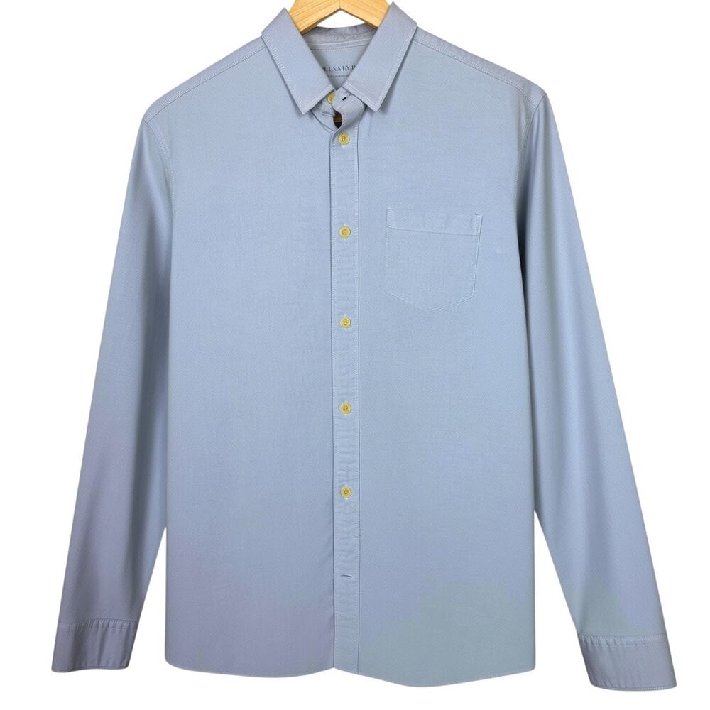 ALLSAINTS Casual Button Down Light Blue Shirt Men's XS Work Office Preppy